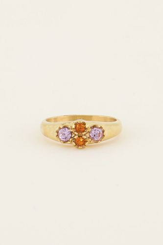 Vintage-Cluster-Ring mit orangen Kristallsteinen | - My jewellery - Modalova