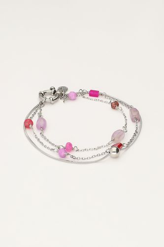 Dreifach-Armband mit rosa und Perlen | - My jewellery - Modalova