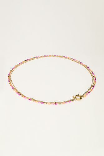 Dreifach-Kette mit orangefarbenen&pinken Perlen | - My jewellery - Modalova