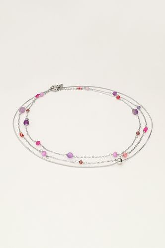 Dreifache Kette mit rosa und Perlen | - My jewellery - Modalova