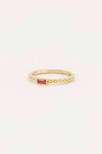 Vintage Ring rotes Rechteck | - My jewellery - Modalova