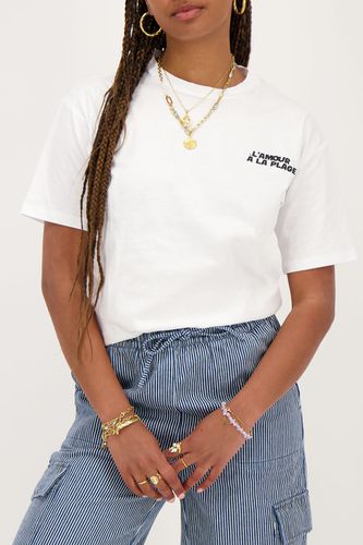 T-Shirt mit schwarzem''L'amour a la plage''| - My jewellery - Modalova