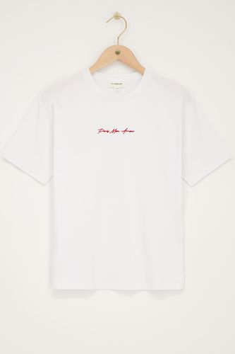 T-Shirt mit roter"Paris mon amour"-Stickerei - My jewellery - Modalova