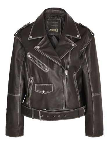 Leather Biker Jacket - Noisy May - Modalova