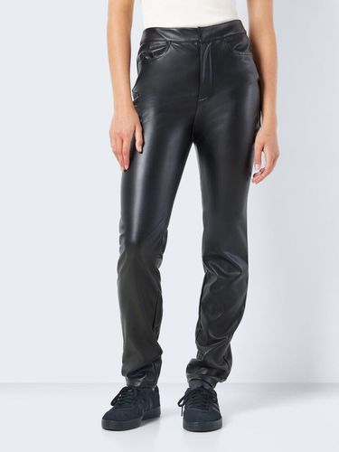 Cropped Faux Leather Trousers - Noisy May - Modalova