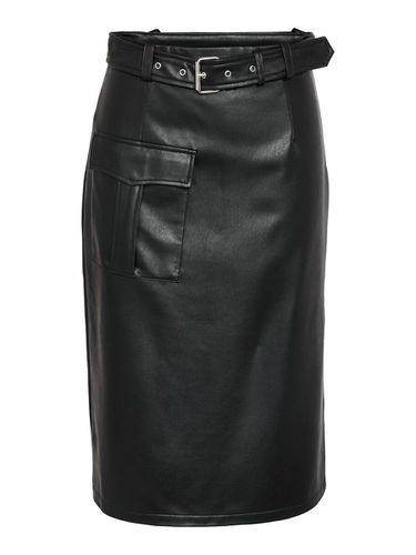 Faux Leather Midi Skirt - Noisy May - Modalova