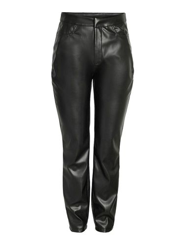 Cropped Faux Leather Trousers - Noisy May - Modalova