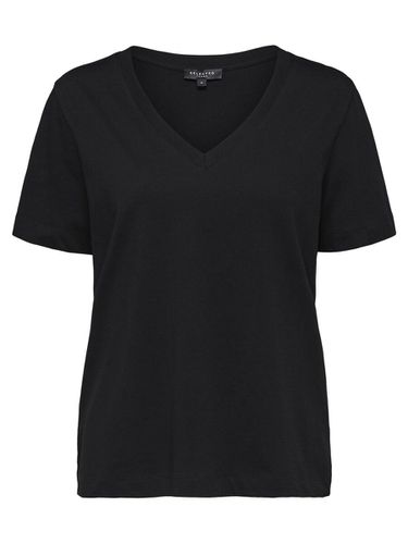 Cuello En Pico Camiseta - Selected - Modalova