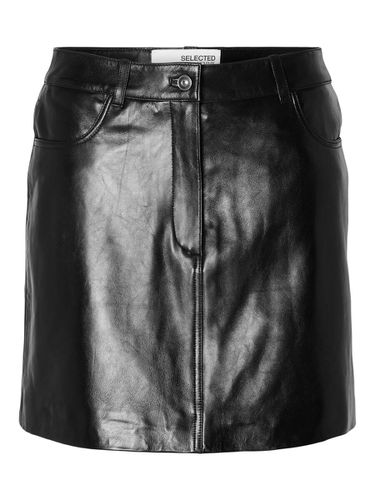 Leather Mini Skirt - Selected - Modalova