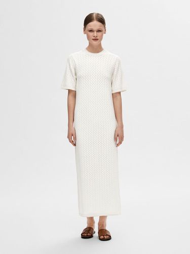 Short-sleeved Knitted Midi Dress - Selected - Modalova
