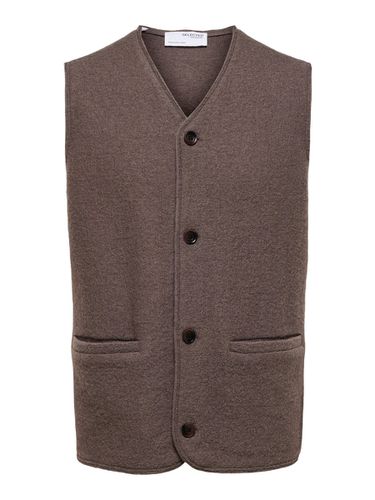 Boiled Wool Vest - Selected - Modalova