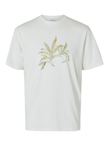 Printed Cotton T-shirt - Selected - Modalova