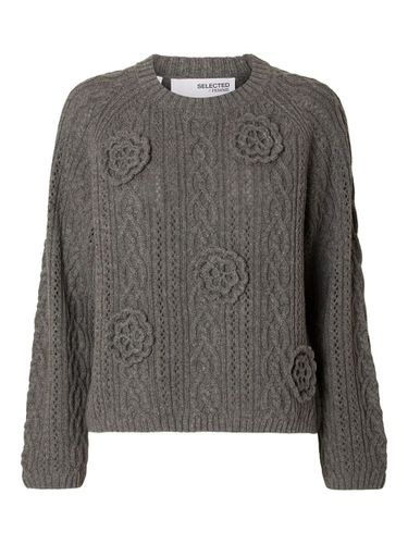 Floral Knitted Pullover - Selected - Modalova