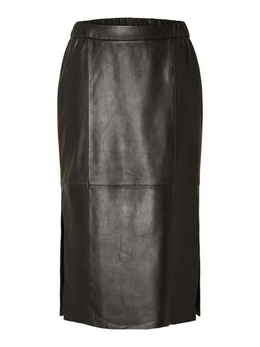 Leather Midi Skirt - Selected - Modalova