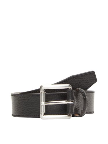 Pebbled Leather Belt - Selected - Modalova