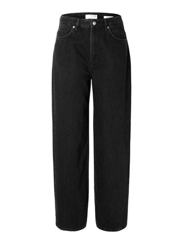 Black Wide Fit Jeans - Selected - Modalova