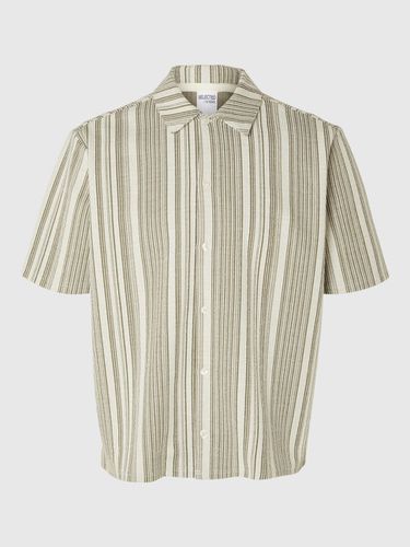 Striped Short Sleeved Shirt - Selected - Modalova