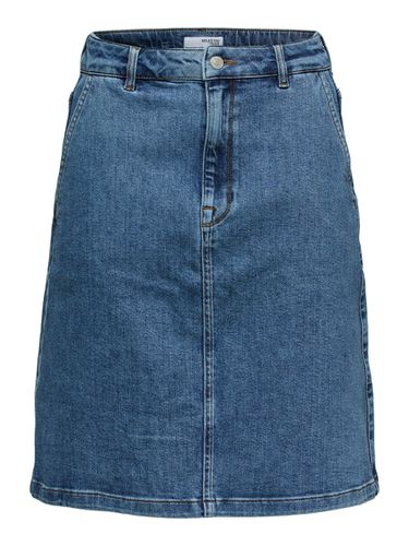 High Waist Denim Skirt - Selected - Modalova