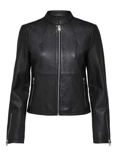 Classic Leather Jacket - Selected - Modalova