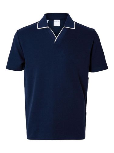 Waffled Short Sleeved Polo Shirt - Selected - Modalova