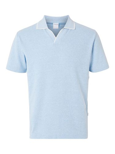 Waffled Short Sleeved Polo Shirt - Selected - Modalova