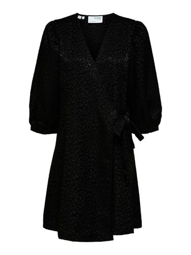 Jacquard Mini Wrap Dress - Selected - Modalova