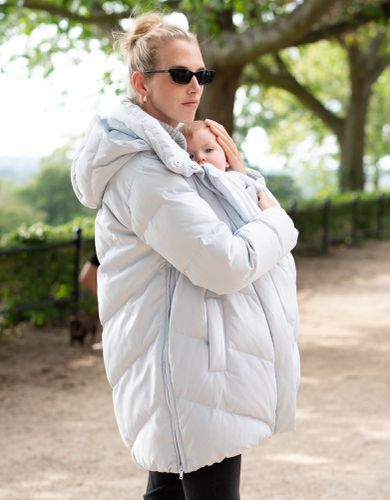 Ice Blue Maternity & Babywearing Puffer Coat - Seraphine - Modalova