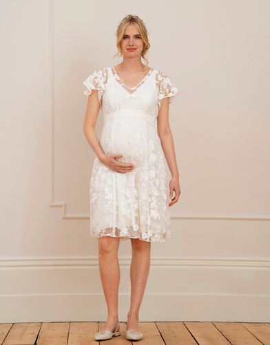 White Floral Lace Maternity to Nursing Occasion Dress - Seraphine - Modalova