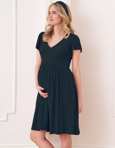 Short Flutter Sleeve Maternity-To-Nursing Dress - Seraphine - Modalova
