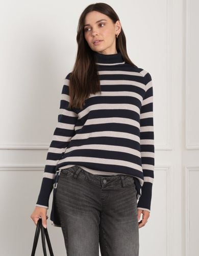 Roll Neck Striped Maternity & Nursing Tunic - Seraphine - Modalova