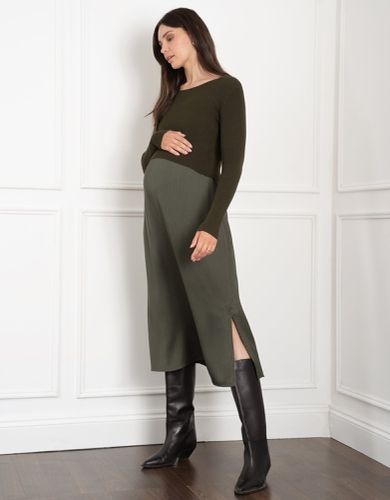 Knit Top with Woven Maternity & Nursing Slip Dress - Seraphine - Modalova