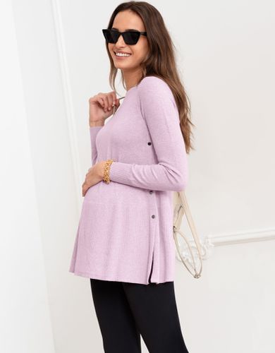 Wool-Cotton Blend Peplum Maternity And Nursing Jumper - Seraphine - Modalova