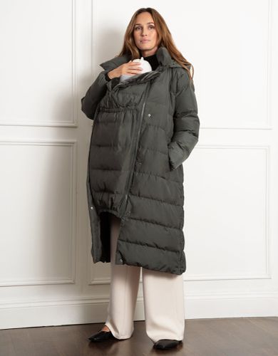 Belted Maternity & Babywearing Puffer Coat - Seraphine - Modalova