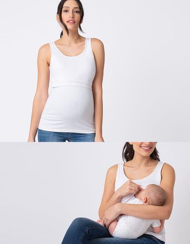 White Maternity & Nursing Tank Top - Seraphine - Modalova