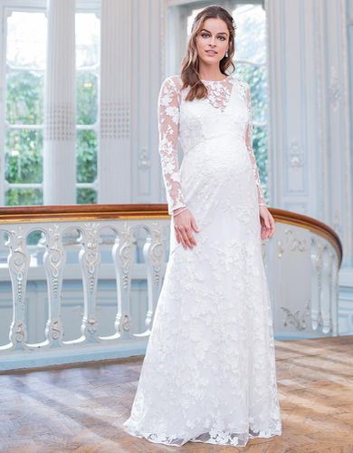 Long Sleeve Lace Maternity Wedding Dress - Seraphine - Modalova