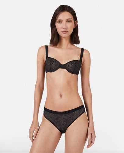 Reggiseno con ferretto in rete con monogramma, Donna, , Taglia: C32 - Stella McCartney - Modalova