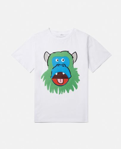 Flap Monkey Face T-Shirt, , Size: 12 - Stella McCartney - Modalova