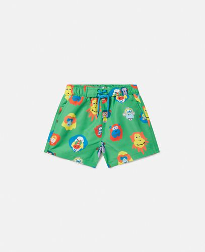 Monkey Print Swim Shorts, , Size: 18m - Stella McCartney - Modalova