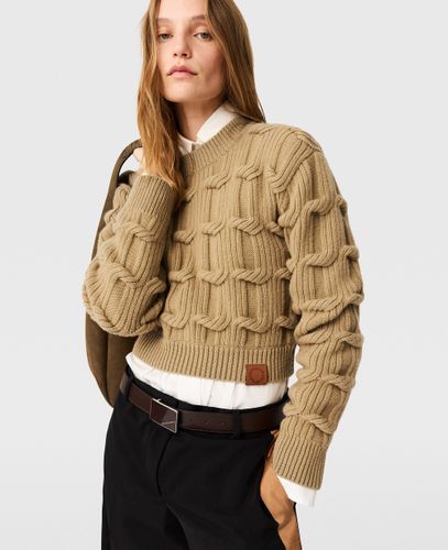 Falabella Pullover aus Zopfmusterstrick mit Rundhalsausschnitt, , Größe: S - Stella McCartney - Modalova