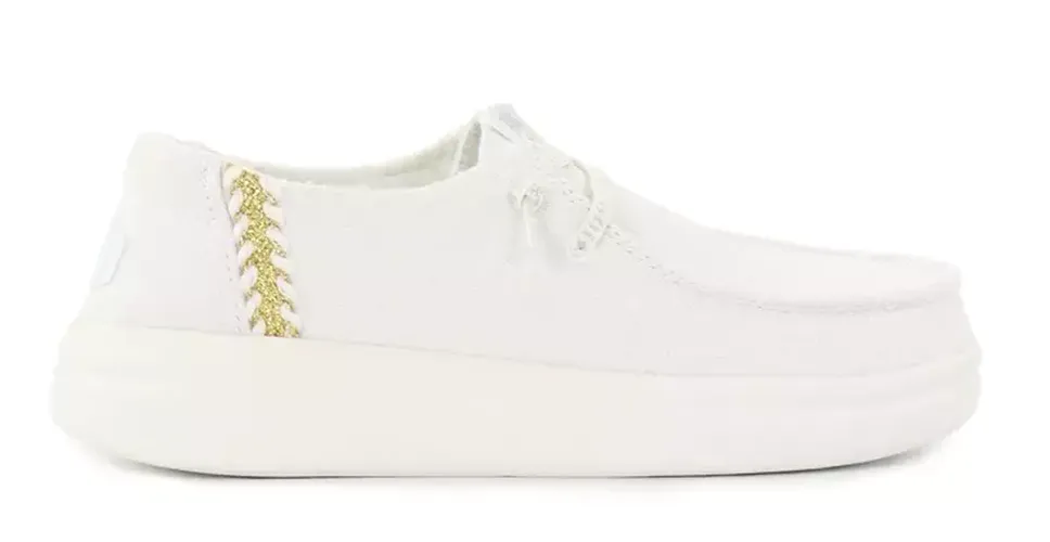 Damen Schuhe Wendy Rise Perf Canvas weiß - HEYDUDE - Modalova