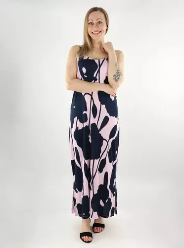 Langes Jersey-Kleid Windsome Orchid/Blume - Vila - Modalova
