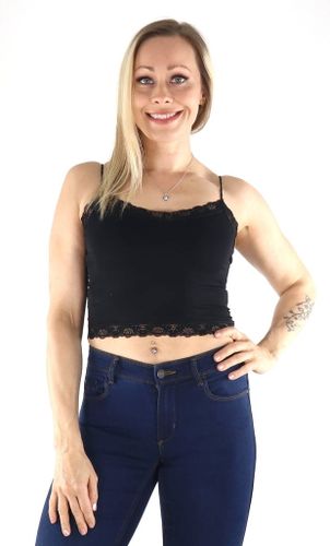 Vero Moda Cropped Top Schwarz - Vero moda - Modalova