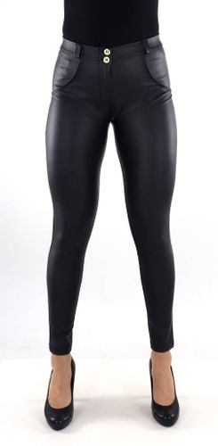 Hosen Veganleder Regulärer Bund Super Skinny Schwarz - Freddy - Modalova