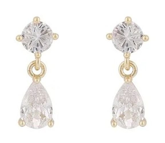 Snö of Sweden Ohrringe Ashley gold/klar - Sno of sweden - Modalova