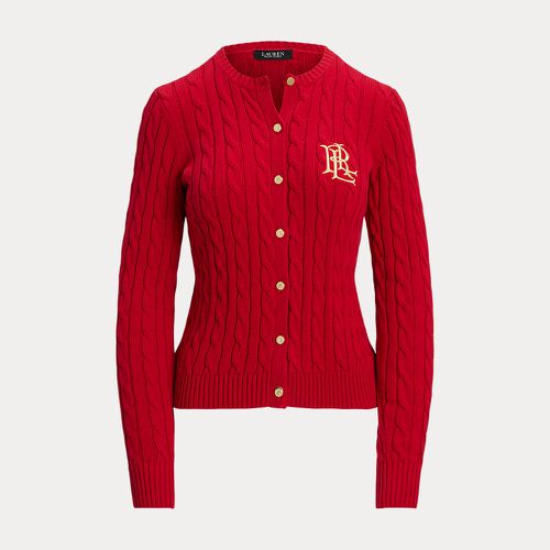 Cable-Knit Cotton Cardigan - Lauren - Modalova