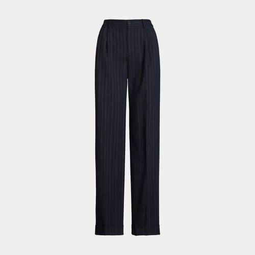 Pleated Wool-Blend Crepe Trouser - Lauren - Modalova