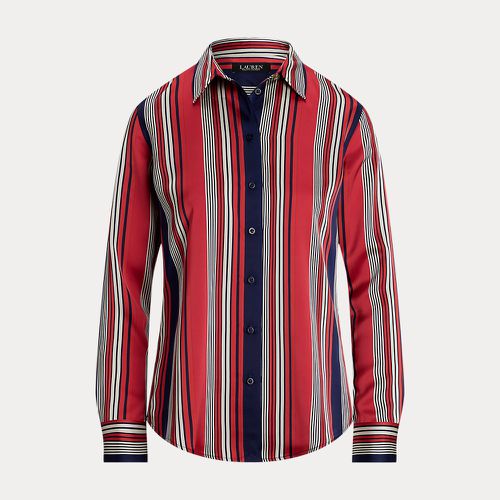 Classic Fit Striped Charmeuse Shirt - Lauren - Modalova