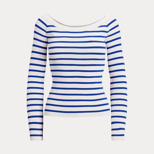 Striped Ballet-Neck Jumper - Lauren - Modalova