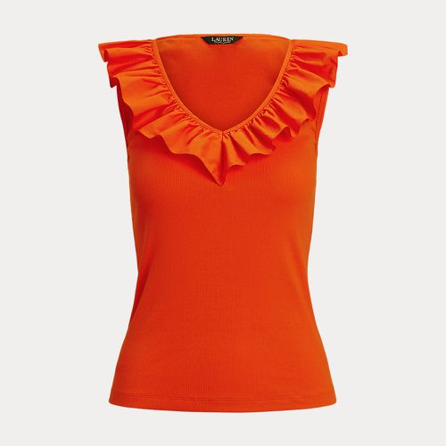 Ruffle-Trim Cotton Sleeveless Top - Lauren - Modalova