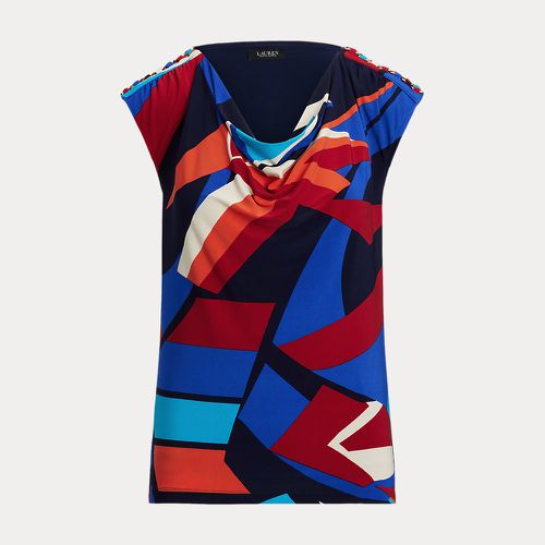 Print Jersey Sleeveless Cowlneck Top - Lauren - Modalova